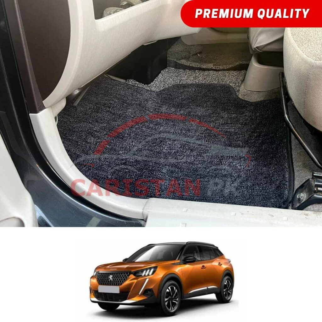 Peugeot 2008 Active Premium Carpet Floor Mats Black Grey Peugeot 2008 Active Premium Carpet Floor Mats Black Grey