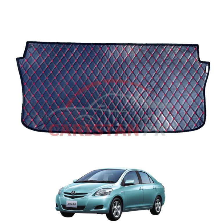 Toyota Belta 7D Trunk Protection Mat Black With Red Stitch 2006-15 Model