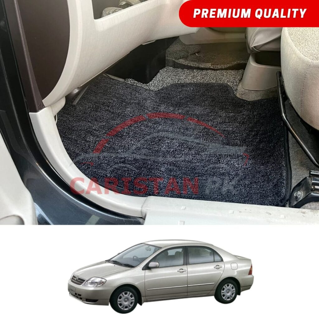 Toyota Corolla X Premium Carpet Floor Mats Black Grey 2002-05 Model