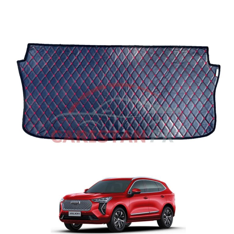 Haval Jolion 7D Trunk Protection Mat Black With Red Stitch