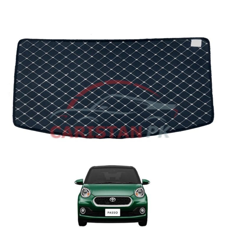 Toyota Passo 7D Trunk Protection Mat Black With Beige Stitch 2017-23