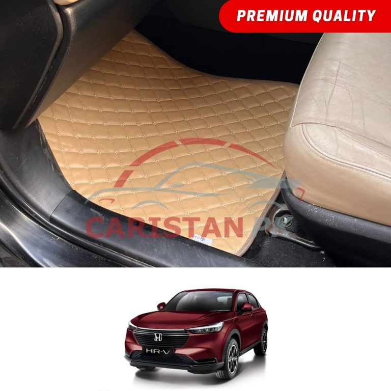 Honda HRV Flat Style 7D Floor Mats Beige Stitch