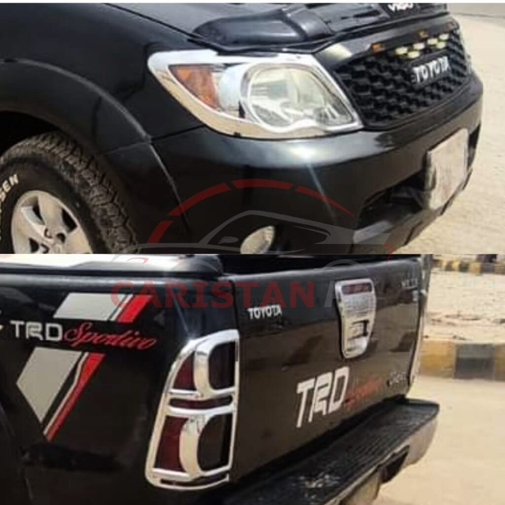 Toyota Hilux Vigo Thailand Headlight Backlight Chrome Cover Set Toyota Hilux Vigo Thailand Headlight Backlight Chrome Cover Set