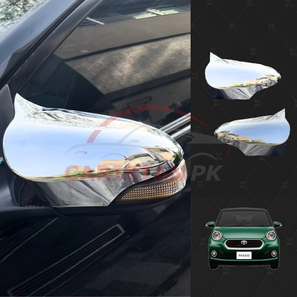 Toyota Passo Batman Style Chrome Side Mirror Cover 2017-23 Toyota Passo Batman Style Chrome Side Mirror Cover 2017-23