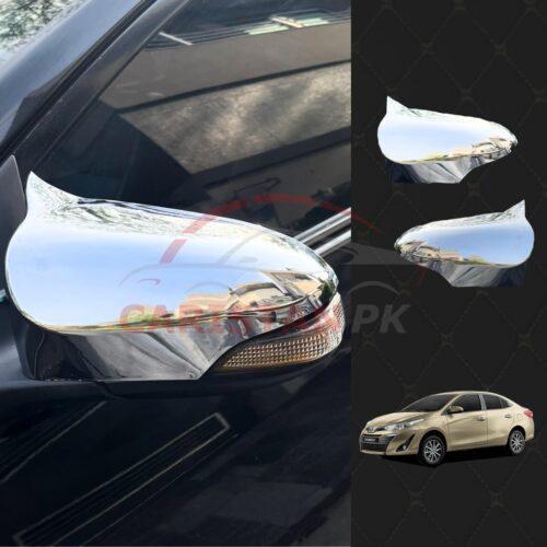 Toyota Yaris Batman Style Chrome Side Mirror Cover