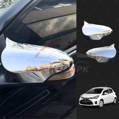 Toyota Vitz Batman Style Chrome Side Mirror Cover 2017-23