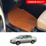 Toyota Corolla X Flat Style 7D Floor Mats Royal Orange 2002-05 Toyota Corolla X Flat Style 7D Floor Mats Royal Orange 2002-05