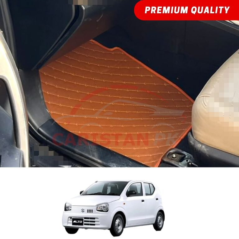 Suzuki Alto Flat Style 7D Floor Mats Royal Orange 2017-23