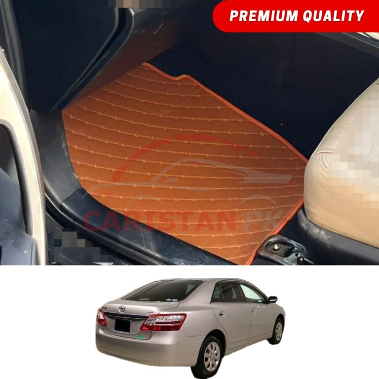 Toyota Premio Flat Style 7D Floor Mats Royal Orange 2007-15