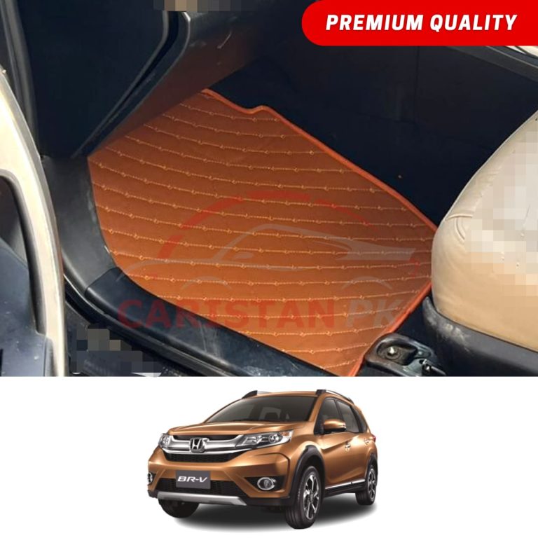 Honda BRV Flat Style 7D Floor Mats Royal Orange