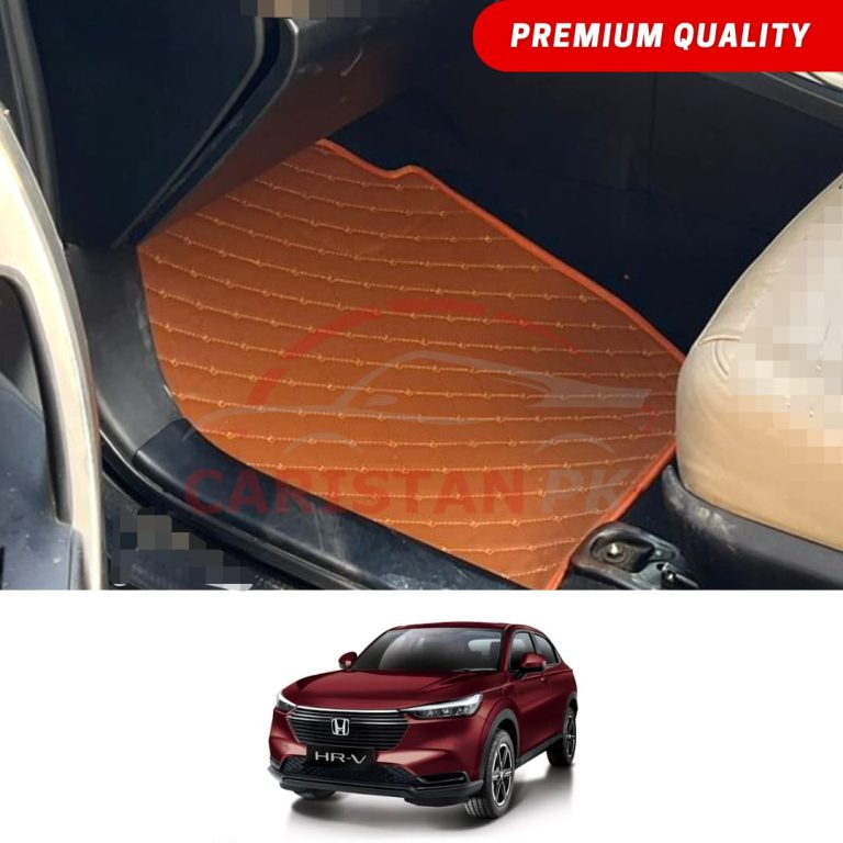 Honda HRV Flat Style 7D Floor Mats Royal Orange