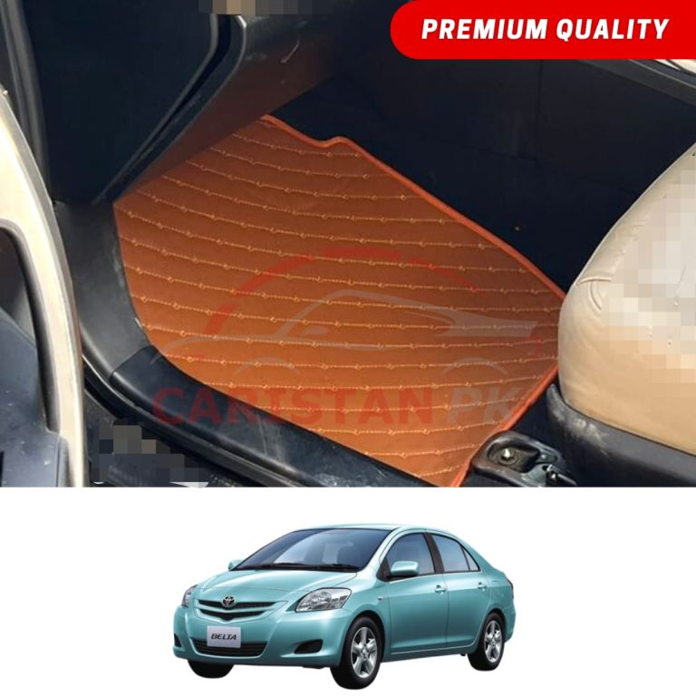 Toyota Belta Flat Style 7D Floor Mats Royal Orange 2006-15