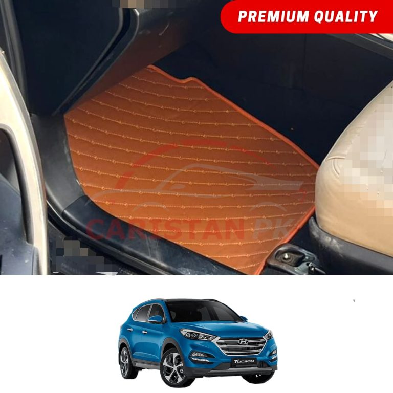 Hyundai Tucson Flat Style 7D Floor Mats Royal Orange