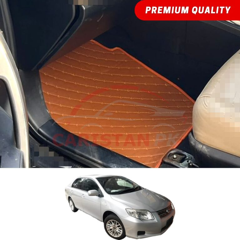 Toyota Corolla Axio Flat Style 7D Floor Mats Royal Orange 2006-12