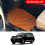 Toyota Land Cruiser Flat Style 7D Floor Mats Royal Orange 2016-21