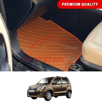 Suzuki Wagon R Pakistan Variant Flat Style 7D Floor Mats Royal Orange