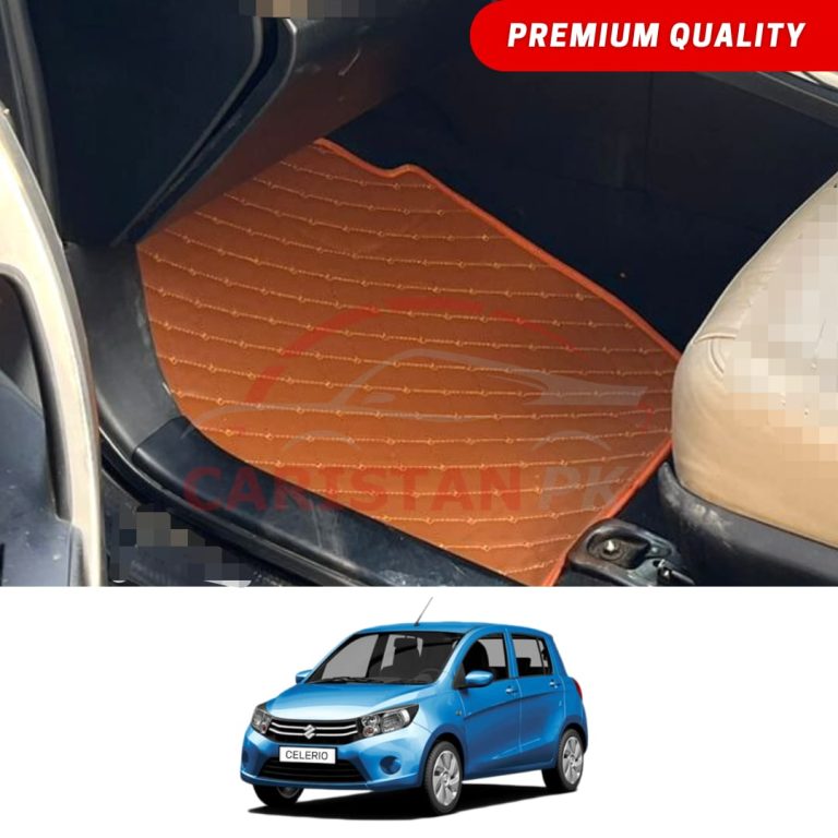 Suzuki Cultus Flat Style 7D Floor Mats Royal Orange 2017-24
