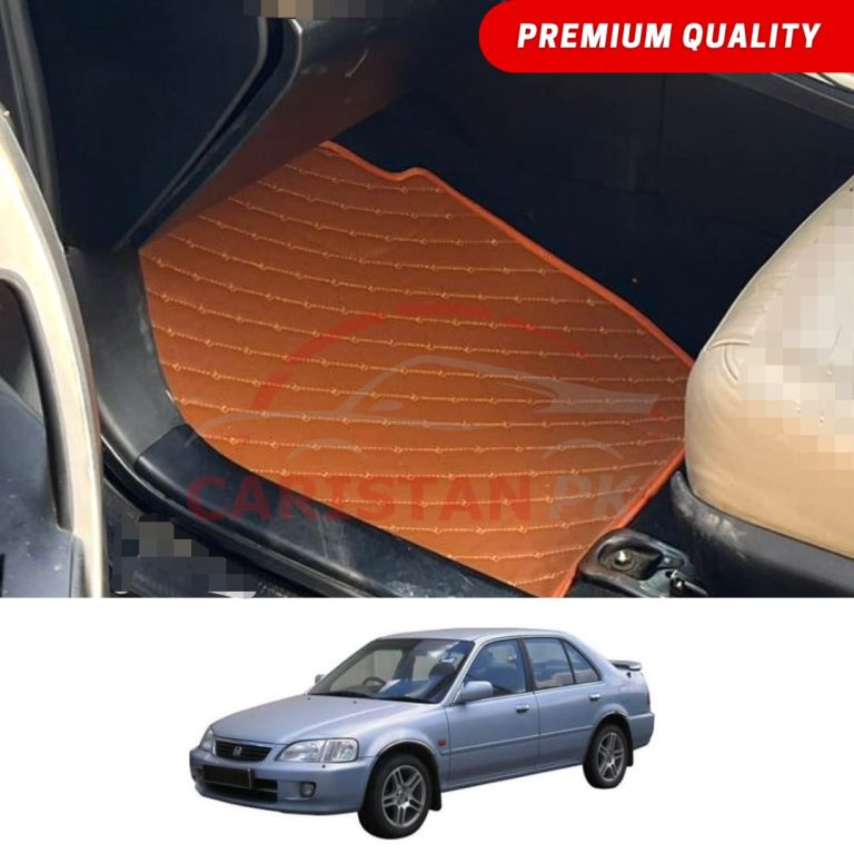 Honda City Flat Style 7D Floor Mats Royal Orange 2000-03