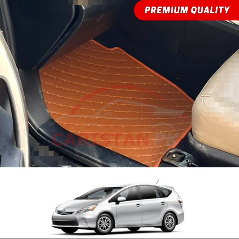 Toyota Prius Alpha Flat Style 7D Floor Mats Royal Orange 2009-14