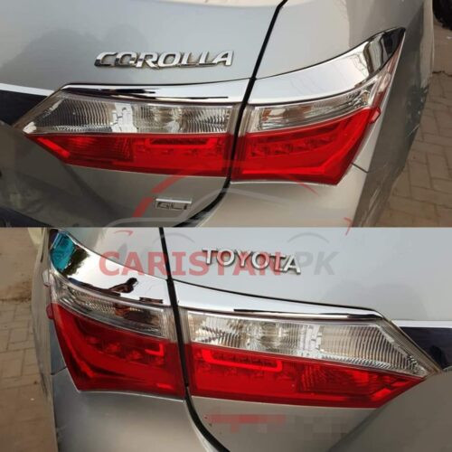 Toyota Corolla Backlight Chrome Trim 2014-16 Model 1