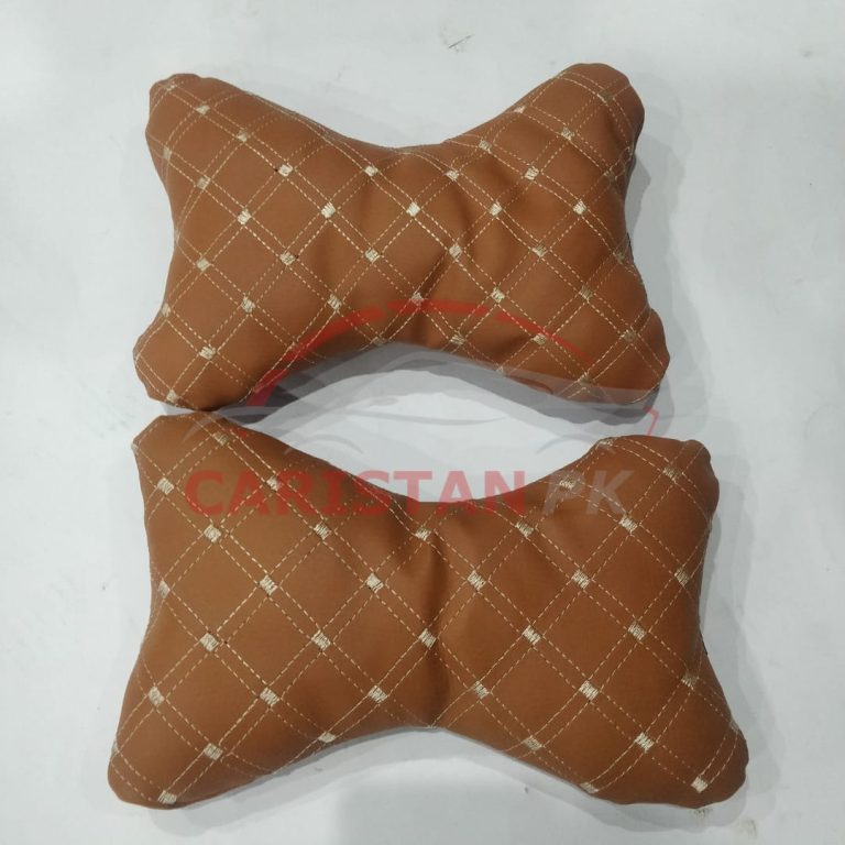 Royal Orange Diamond Stitch Neck Rest Pillow 1