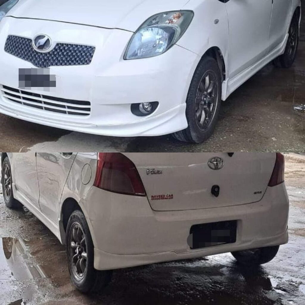 Unpainted Toyota Vitz Fiber Glass Body Kit A 2006-10 4 Pc