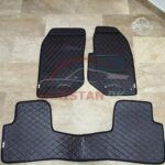 Peugeot 2008 Active Flat Style 7D Floor Mats Black With Red Stitch 1