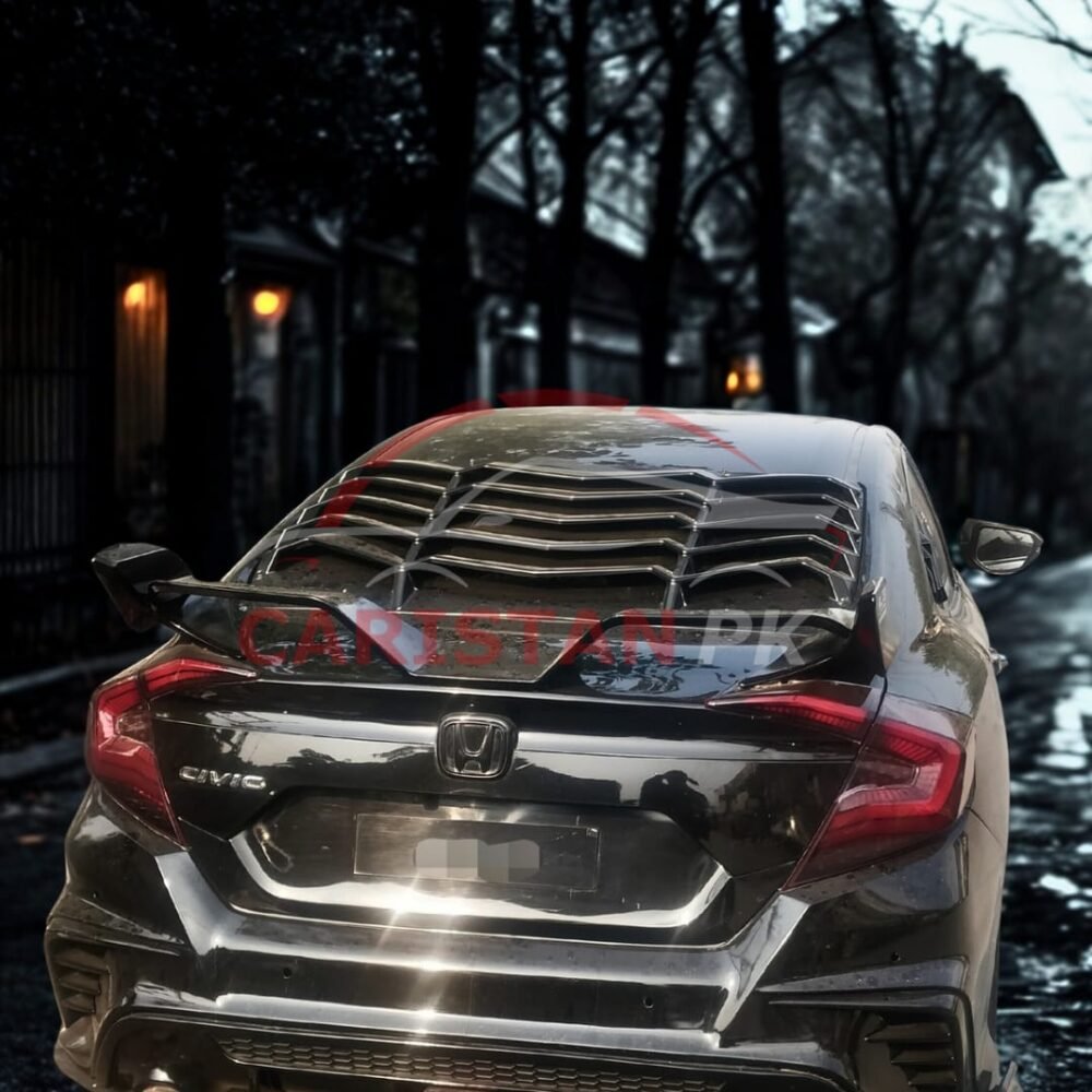 Honda Civic Louver Back Screen Rack Evo Style 2016-21 Honda Civic Louver Back Screen Rack Evo Style 2016-21