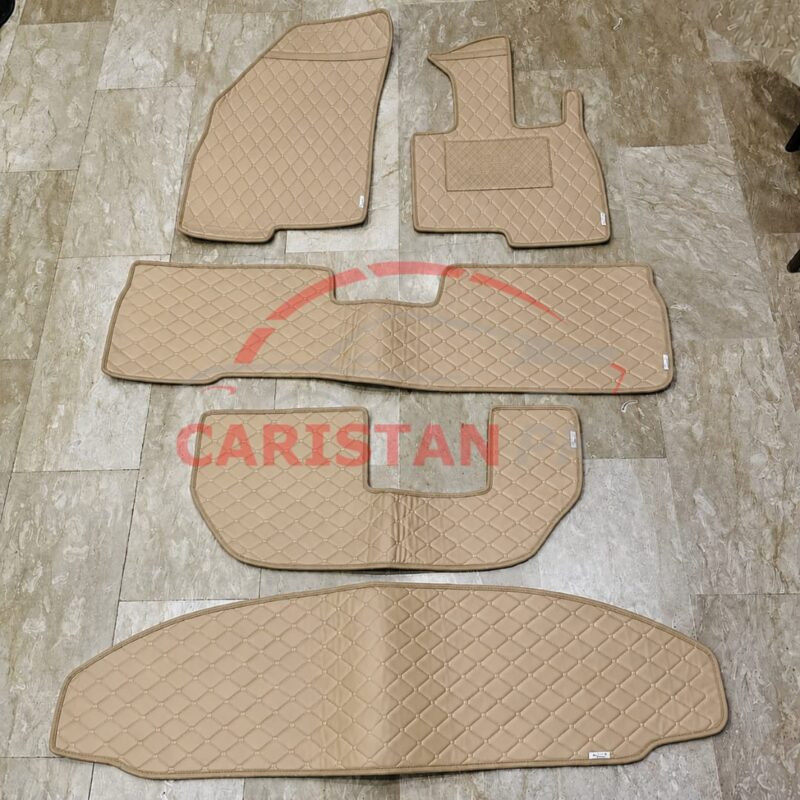 Chery Tiggo 4 Pro Flat Style 7D Floor Mats Beige Stitch 1