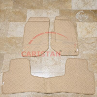 Peugeot 2008 Allure Flat Style 7D Floor Mats Beige Stitch 2