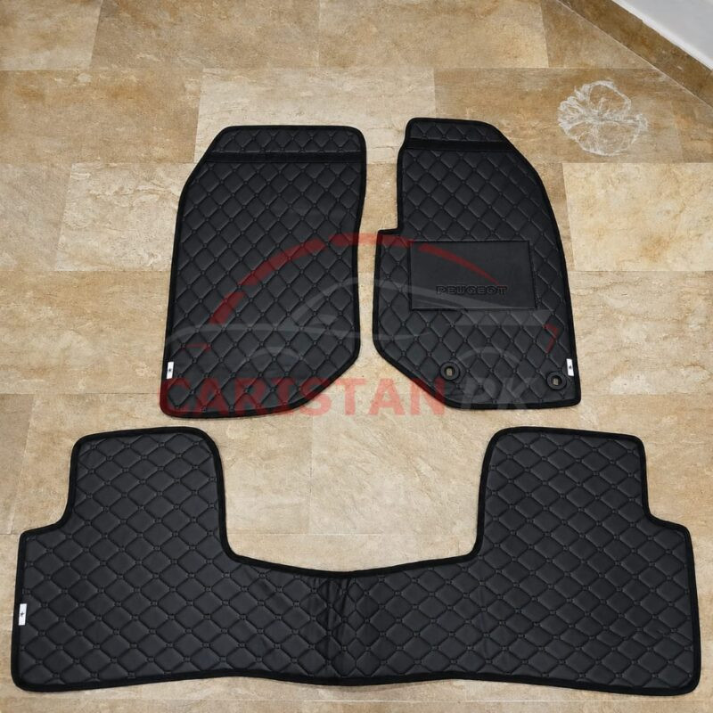 Peugeot 2008 Allure Flat Style 7D Floor Mats Black 2