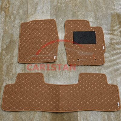 Daihatsu Mira Flat Style 7D Floor Mats Royal Orange 2017-23 2