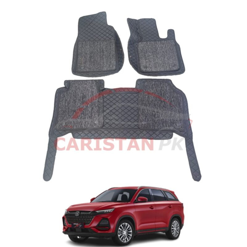 Changan Oshan X7 9D Floor Mats Black With Black Stitch Changan Oshan X7 9D Floor Mats Black With Black Stitch