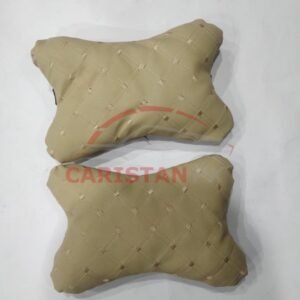 Full Beige Diamond Stitch Neck Rest Pillow 1