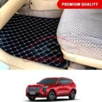 Haval Jolion Flat Style 7D Floor Mats Black With Beige Stitch