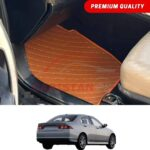 Honda Accord Flat Style 7D Floor Mats Royal Orange 2002-06