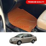 Honda City Flat Style 7D Floor Mats Royal Orange 2004-06