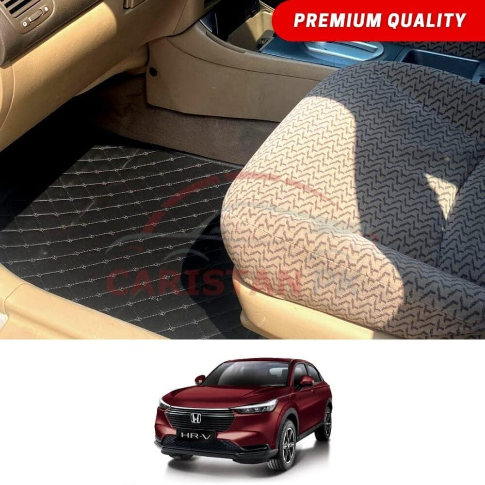 Honda HRV Flat Style 7D Floor Mats Black