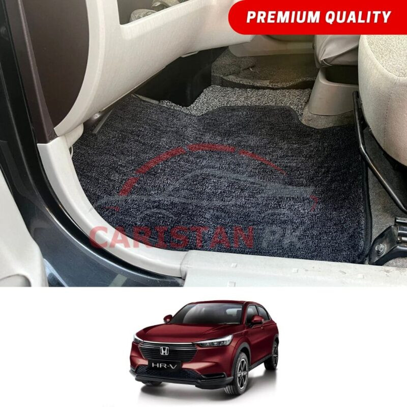 Honda HRV Premium Carpet Floor Mats Black Grey Honda HRV Premium Carpet Floor Mats Black Grey