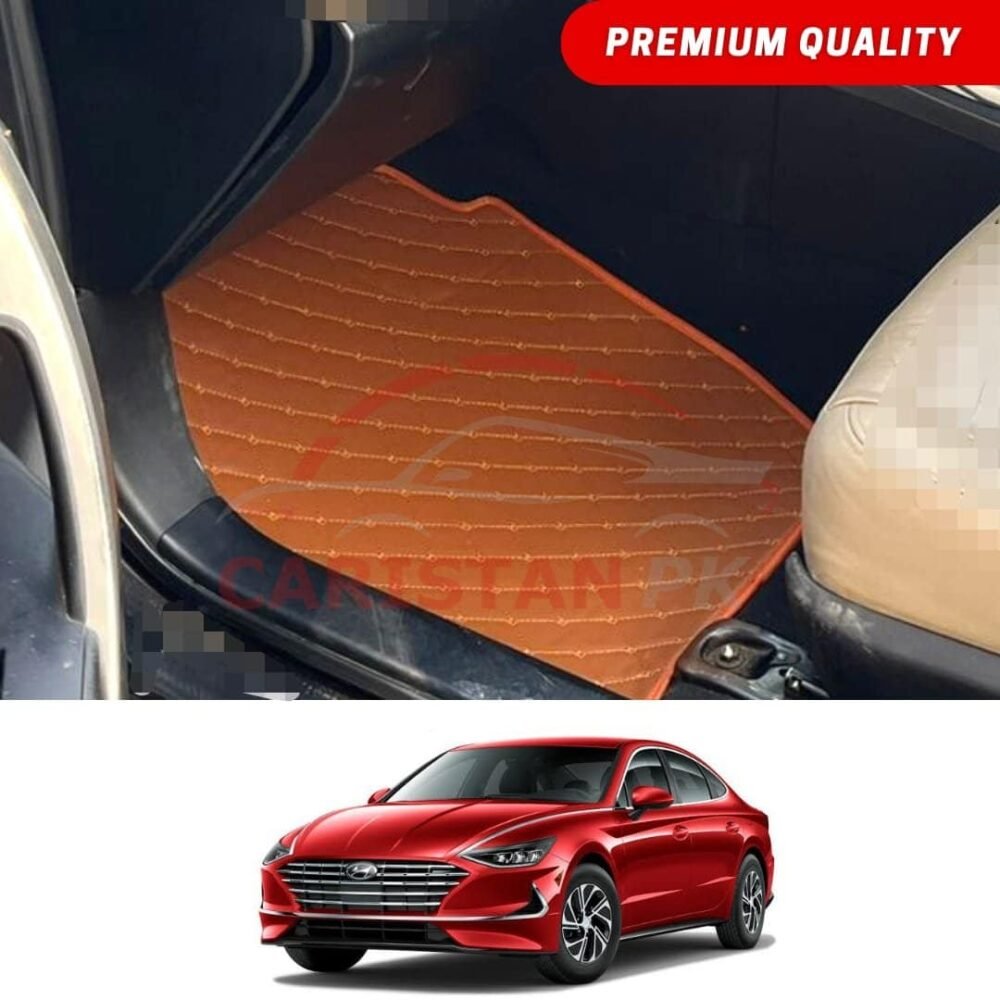 Hyundai Sonata Flat Style 7D Floor Mats Royal Orange Hyundai Sonata Flat Style 7D Floor Mats Royal Orange