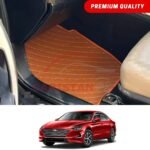 Hyundai Sonata Flat Style 7D Floor Mats Royal Orange