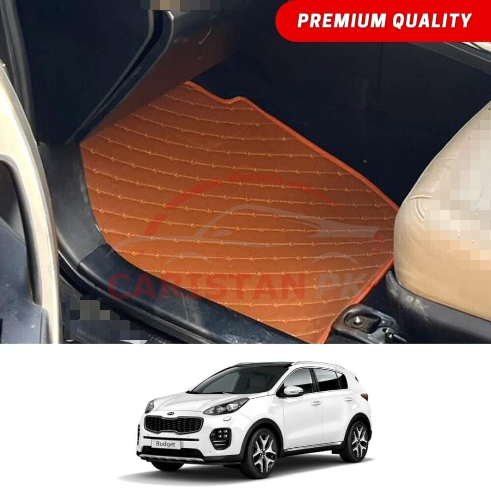 KIA Sportage Flat Style 7D Floor Mats Royal Orange KIA Sportage Flat Style 7D Floor Mats Royal Orange