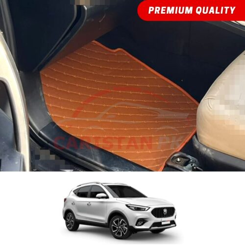 MG ZS Flat Style 7D Floor Mats Royal Orange