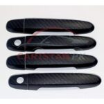 Toyota Corolla X Black Carbon Fiber Handle Cover 2002-05 1