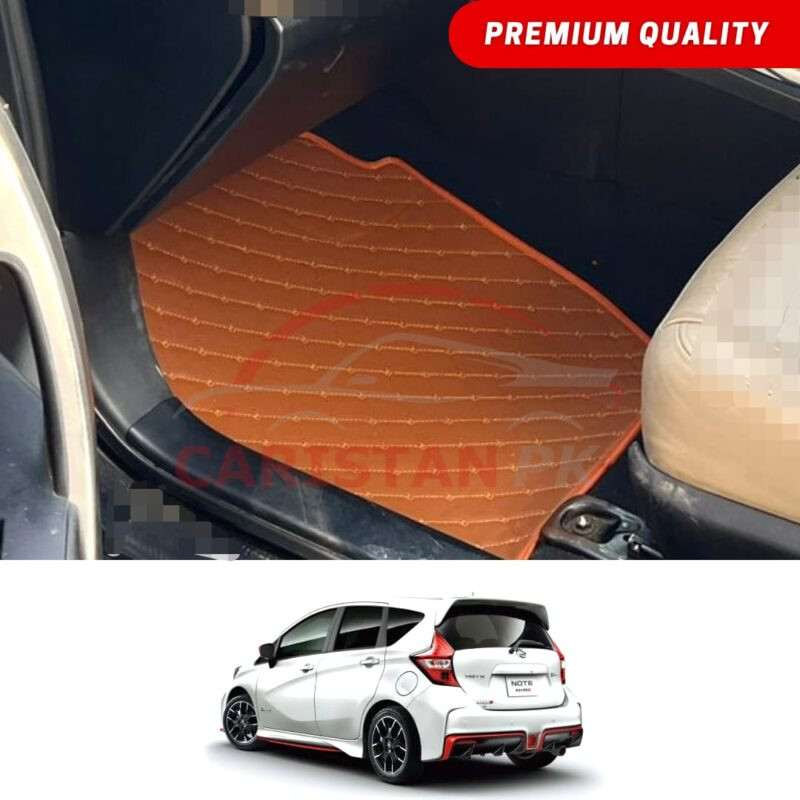 Nissan Note Flat Style 7D Floor Mats Royal Orange Nissan Note Flat Style 7D Floor Mats Royal Orange
