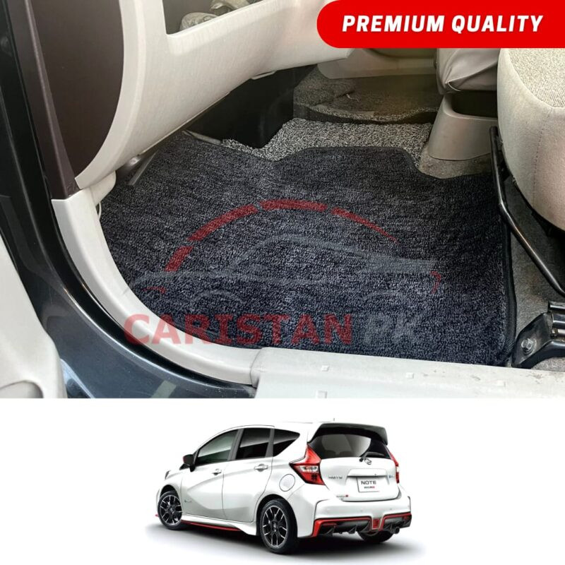 Nissan Note Premium Carpet Floor Mats Black Grey Nissan Note Premium Carpet Floor Mats Black Grey