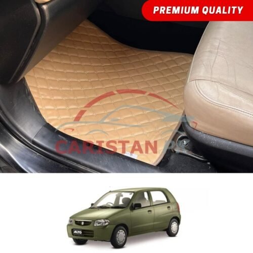 Suzuki Alto Flat Style 7D Floor Mats Beige Stitch 2000-08