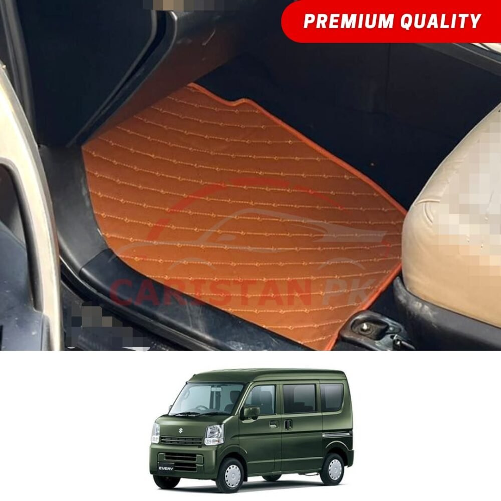 Suzuki Every Flat Style 7D Floor Mats Royal Orange 2019-24 Suzuki Every Flat Style 7D Floor Mats Royal Orange 2019-24