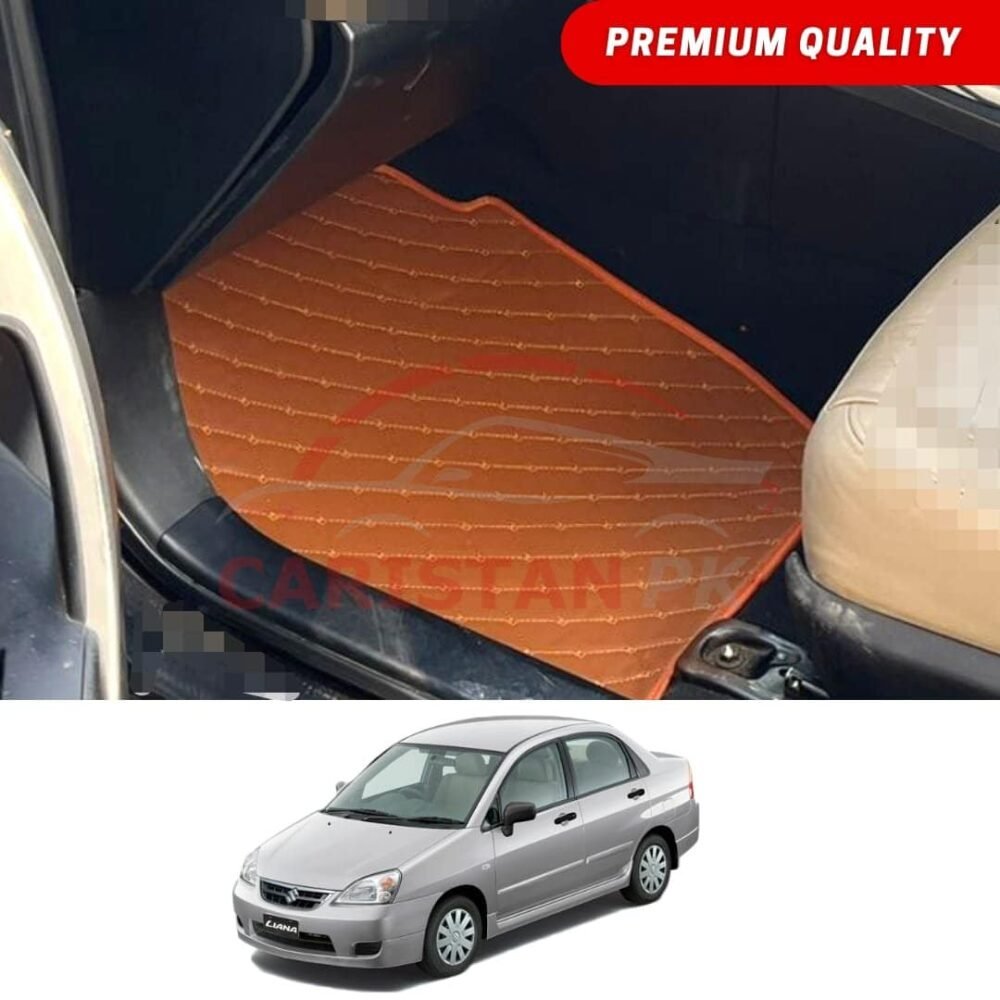 Suzuki Liana Flat Style 7D Floor Mats Royal Orange Suzuki Liana Flat Style 7D Floor Mats Royal Orange