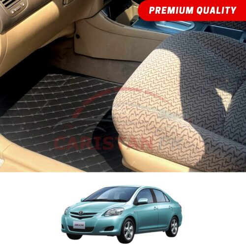 Toyota Belta Flat Style 7D Floor Mats Black 2006-15